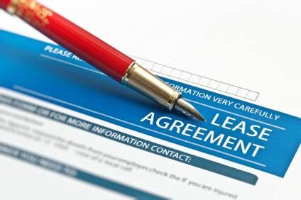 Lease Agreement with ink writing pen/