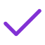 A purple checkmark