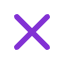 A purple x to signify close