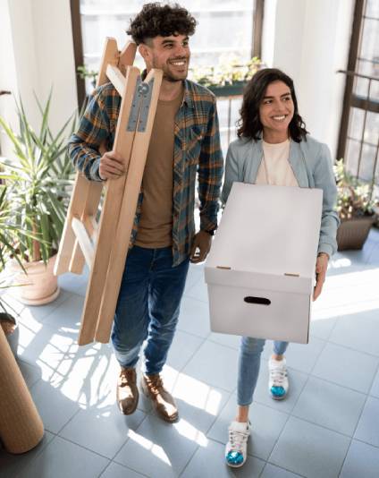 Renters moving into a new apartment.