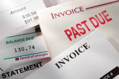 Past Due debt collection invoices