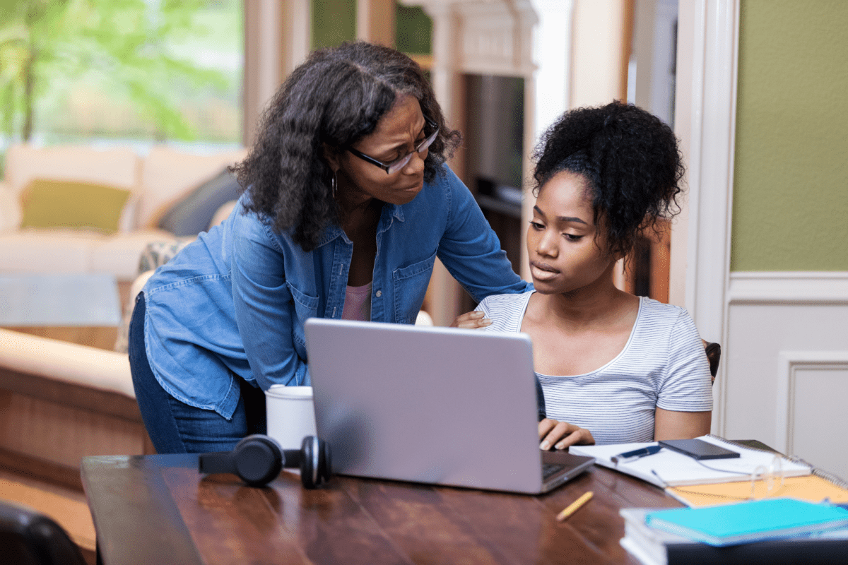 Teenager being bullied online