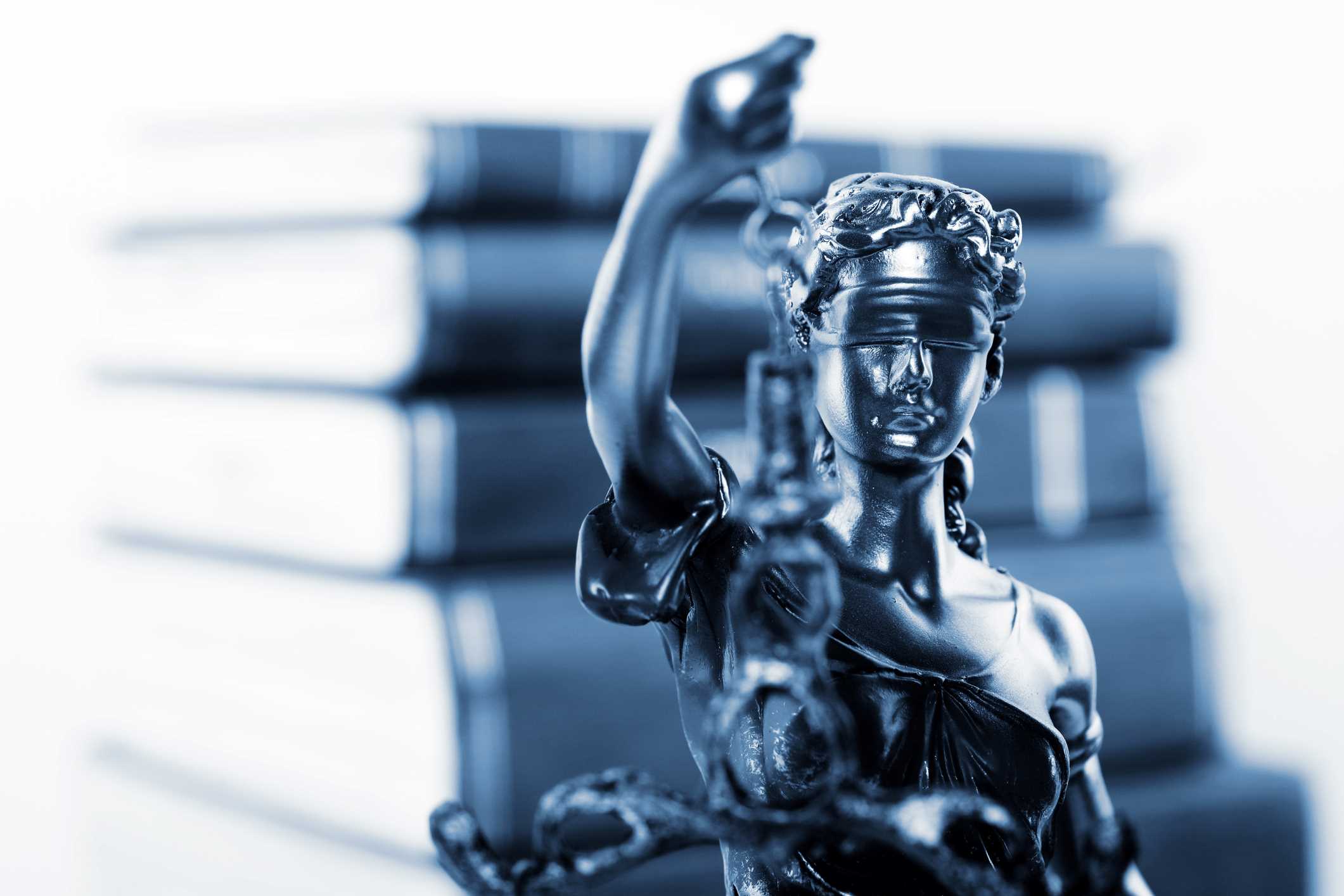 Blindfolded Lady Justice statute