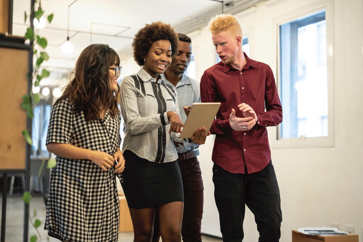 A group of diverse LegalShield employees